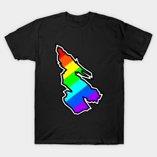 Salt Spring Island - Colourful Rainbow Silhouette - Gulf Islands Gift - Salt Spring Island T-Shirt